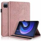 For Xiaomi Pad 6 / Pad 6 Pro Life Tree Series Horizontal Flip Leather Tablet Case(Rose Gold) - 1