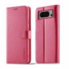 For Google Pixel 8 Pro LC.IMEEKE Calf Texture Horizontal Flip Leather Case(Red) - 1