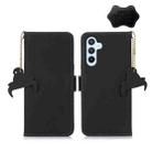 For Samsung Galaxy S24+ 5G Genuine Leather Magnetic RFID Leather Phone Case(Black) - 1