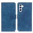 For Samsung Galaxy S24 KHAZNEH Retro Texture Horizontal Flip Leather Phone Case(Blue) - 1