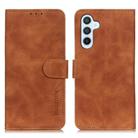 For Samsung Galaxy S24 KHAZNEH Retro Texture Horizontal Flip Leather Phone Case(Brown) - 1