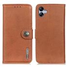 For Samsung Galaxy A05 4G KHAZNEH Cowhide Texture Horizontal Flip Leather Phone Case(Brown) - 1
