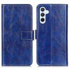 For Samsung Galaxy M34 5G Retro Crazy Horse Texture Horizontal Flip Leather Phone Case(Blue) - 1