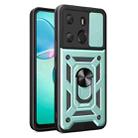 For Tecno Pop 7 Pro / Spark Go 2023 Sliding Camera Cover Design TPU+PC Protective Case(Dark Green) - 1