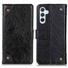 For Samsung Galaxy M34 5G Copper Buckle Nappa Texture Leather Phone Case(Black) - 1