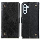 For Samsung Galaxy S24 Copper Buckle Nappa Texture Leather Phone Case(Black) - 1