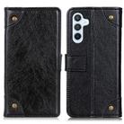 For Samsung Galaxy S24+ Copper Buckle Nappa Texture Leather Phone Case(Black) - 1