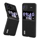 For vivo X Flip Carbon Fiber Texture Protective Phone Case(Black) - 1