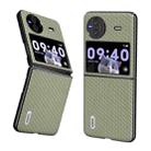 For vivo X Flip Carbon Fiber Texture Protective Phone Case(Green) - 1
