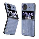 For vivo X Flip Carbon Fiber Texture Protective Phone Case(Light Blue) - 1