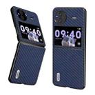 For vivo X Flip Carbon Fiber Texture Protective Phone Case(Dark Blue) - 1
