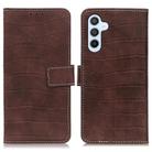 For Samsung Galaxy S24+ Magnetic Crocodile Texture Leather Phone Case(Brown) - 1