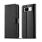 For Google Pixel 8 LC.IMEEKE Calf Texture Flip Leather Phone Case(Black) - 1