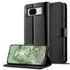 For Google Pixel 8a LC.IMEEKE Calf Texture Flip Leather Phone Case(Black) - 1