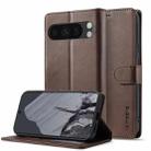 For Google Pixel 9 Pro XL LC.IMEEKE Calf Texture Flip Leather Phone Case(Brown) - 1