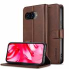 For Google Pixel 9a LC.IMEEKE Calf Texture Flip Leather Phone Case(Brown) - 1