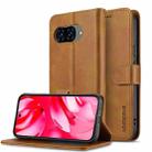 For Google Pixel 9a LC.IMEEKE Calf Texture Flip Leather Phone Case(Yellow) - 1
