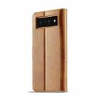 For Google Pixel 6a LC.IMEEKE Calf Texture Flip Leather Phone Case(Yellow) - 3