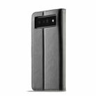 For Google Pixel 6a LC.IMEEKE Calf Texture Flip Leather Phone Case(Grey) - 3