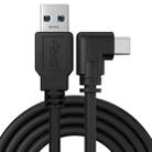 1m USB to USB-C / Type-C Elbow 5Gbps 60W USB3.1 Gen1 Fast Charging Data-sync Cable(Black) - 1