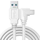 3m USB to USB-C / Type-C Elbow 5Gbps 60W USB3.1 Gen1 Fast Charging Data-sync Cable(White) - 1