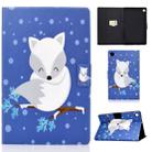 For Lenovo Tab M10 Plus TB-X606F Colored Drawing Horizontal Flip Leather Case with Holder & Card Slots & Sleep / Wake-up Function(Arctic Fox) - 1