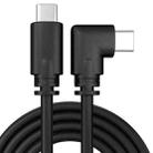 3m USB / Type-C to USB-C / Type-C Elbow 5Gbps 60W USB3.1 Gen1 Fast Charging Data-sync Cable(Black) - 1