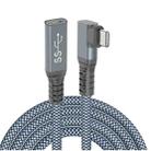 3m USB-C / Type-C Elbow Male to Female 10Gbps Extension Cable(Grey) - 1