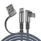 1m 20V 3A 480Mbps USB + USB-C / Type-C to USB-C / Type-C Fast Charging Data-sync Cable(Grey) - 1