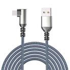 0.3m 5V 2.4A 480Mbps USB to 8 Pin Elbow Charging Data-sync Cable(Grey) - 1