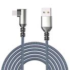 1m 5V 2.4A 480Mbps USB to 8 Pin Elbow Charging Data-sync Cable(Grey) - 1