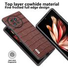 For vivo X Fold2 ABEEL Crocodile Texture Genuine Leather Phone Case(Brown) - 3