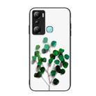 For Infinix Hot 20i Colorful Painted Glass Phone Case(Sapling) - 1