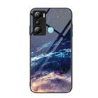 For Infinix Hot 20i Colorful Painted Glass Phone Case(Starry Sky) - 1