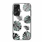 For Infinix Hot 20S Colorful Painted Glass Phone Case(Banana Leaf) - 1