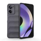 For Realme 10 Pro 5G Magic Shield TPU + Flannel Phone Case(Dark Grey) - 1