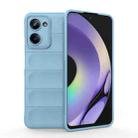 For Realme 10 Pro 5G Magic Shield TPU + Flannel Phone Case(Light Blue) - 1