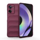 For Realme 10 Pro 5G Magic Shield TPU + Flannel Phone Case(Wine Red) - 1