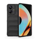 For Realme 10 Pro+ 5G Magic Shield TPU + Flannel Phone Case(Black) - 1