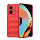 For Realme 10 Pro+ 5G Magic Shield TPU + Flannel Phone Case(Red) - 1