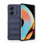 For Realme 10 Pro+ 5G Magic Shield TPU + Flannel Phone Case(Dark Blue) - 1