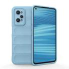 For Realme GT2 Magic Shield TPU + Flannel Phone Case(Light Blue) - 1