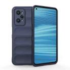 For Realme GT2 Magic Shield TPU + Flannel Phone Case(Dark Blue) - 1