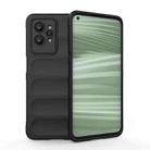 For Realme GT2 Pro Magic Shield TPU + Flannel Phone Case(Black) - 1