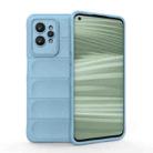 For Realme GT2 Pro Magic Shield TPU + Flannel Phone Case(Light Blue) - 1