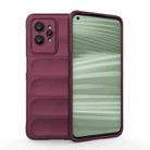 For Realme GT2 Pro Magic Shield TPU + Flannel Phone Case(Wine Red) - 1