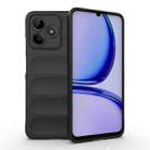 For Realme C53 4G Magic Shield TPU + Flannel Phone Case(Black) - 1