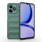 For Realme C53 4G Magic Shield TPU + Flannel Phone Case(Dark Green) - 1