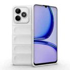 For Realme C53 4G Magic Shield TPU + Flannel Phone Case(White) - 1