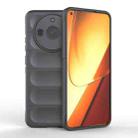 For Realme 11 5G Magic Shield TPU + Flannel Phone Case(Dark Grey) - 1